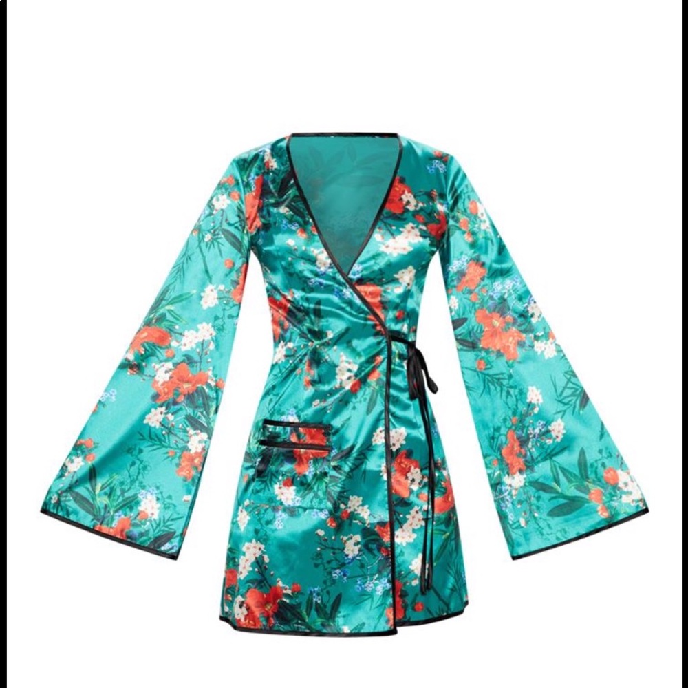 Green Kimono Dress- new with tags